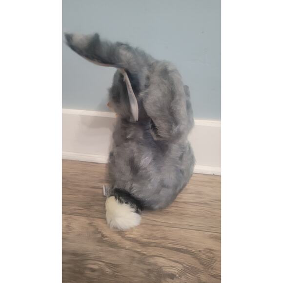 Dakin Real Bunny Gray Plush Rabbit 18” with Bow NWT Lifelike Animal Applause... - Picture 9 of 9